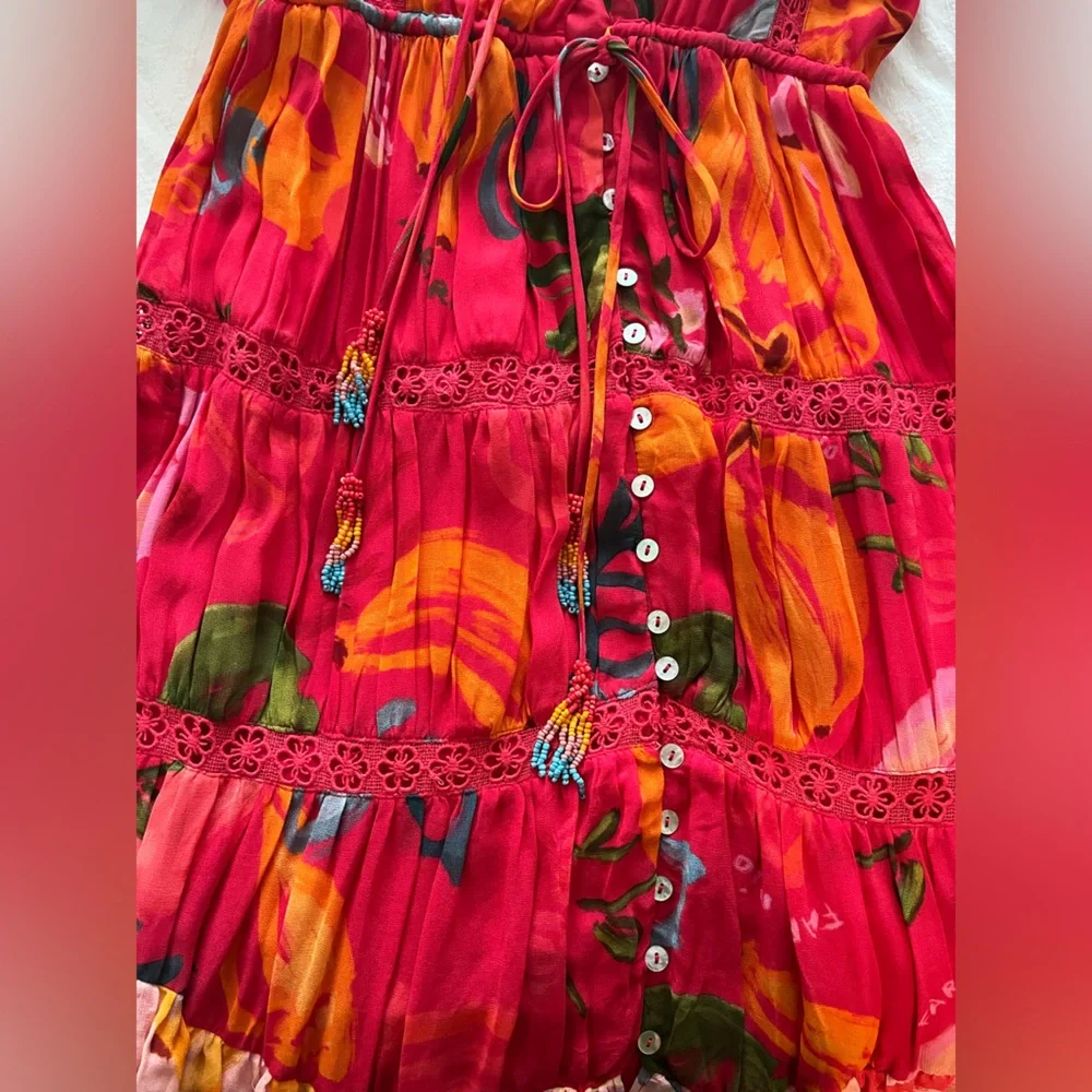 FARM Rio Red Tiered Ruffled Sundress - Picture 5 of 6